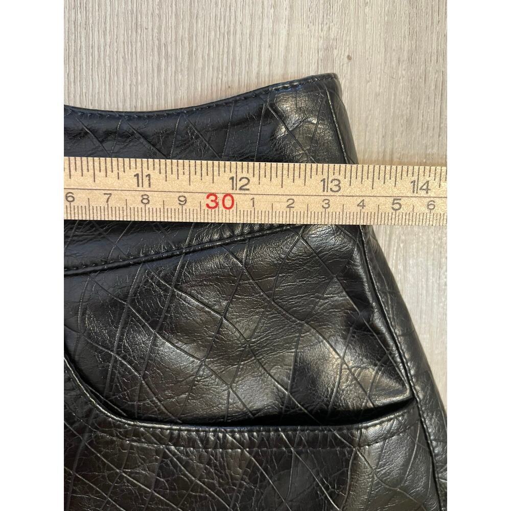 NWT Peacebird quilted black faux leather mini skirt size M *CHECK MEASUREMENTS* - Picture 13 of 15